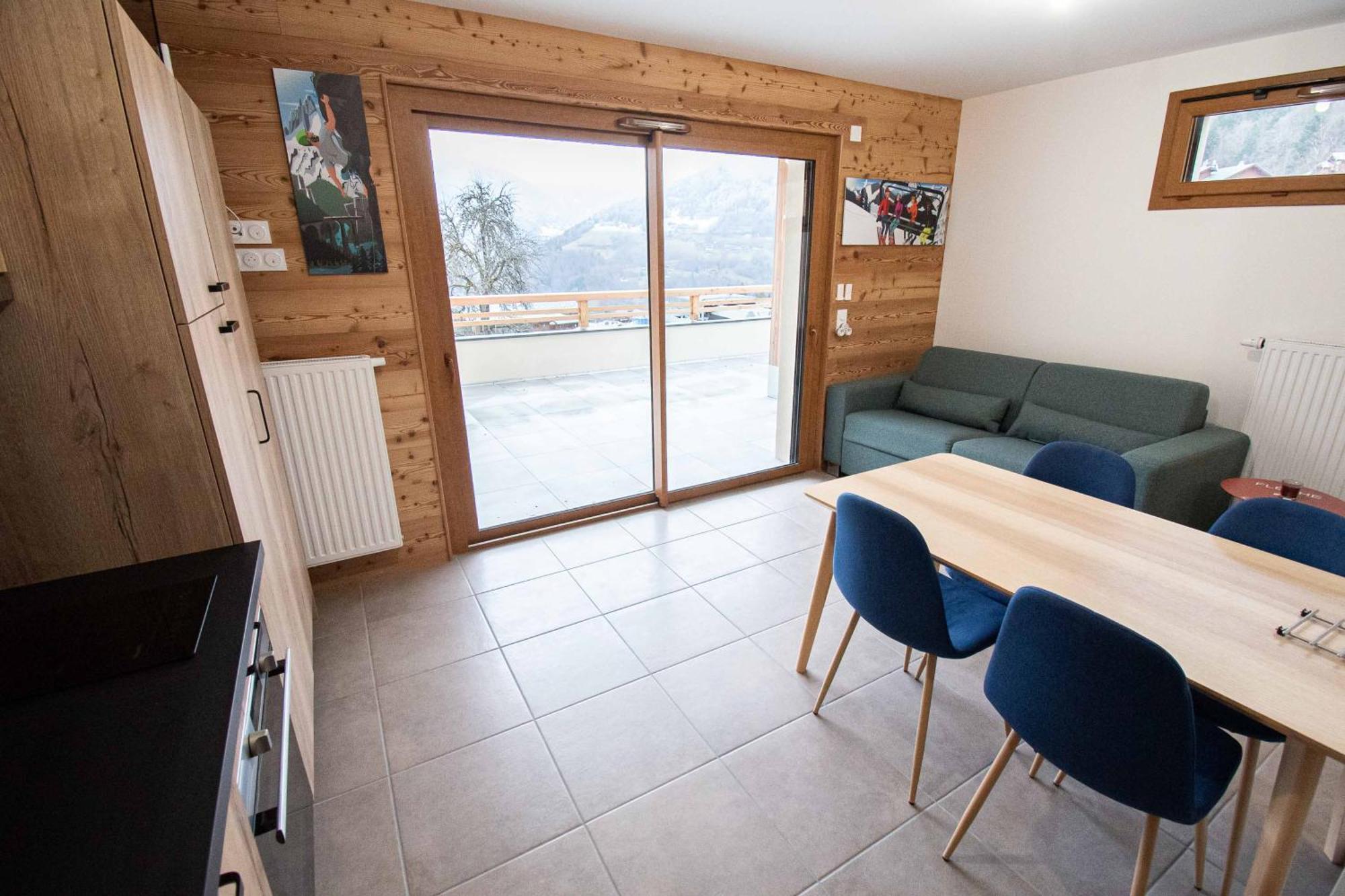 Dans Residence Neuve Le Snow Roc Sur Les Pistes, Grand Studio Cosy 5 Pers Avec Terrasse Panoramique, Sauna, Wifi Saint-Jean-dʼAulps Exterior foto
